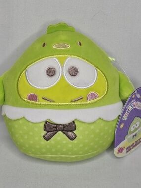 New Squishmallows 5" Easter Hello Kitty and Friends Green Keroppi Plush Sanrio
